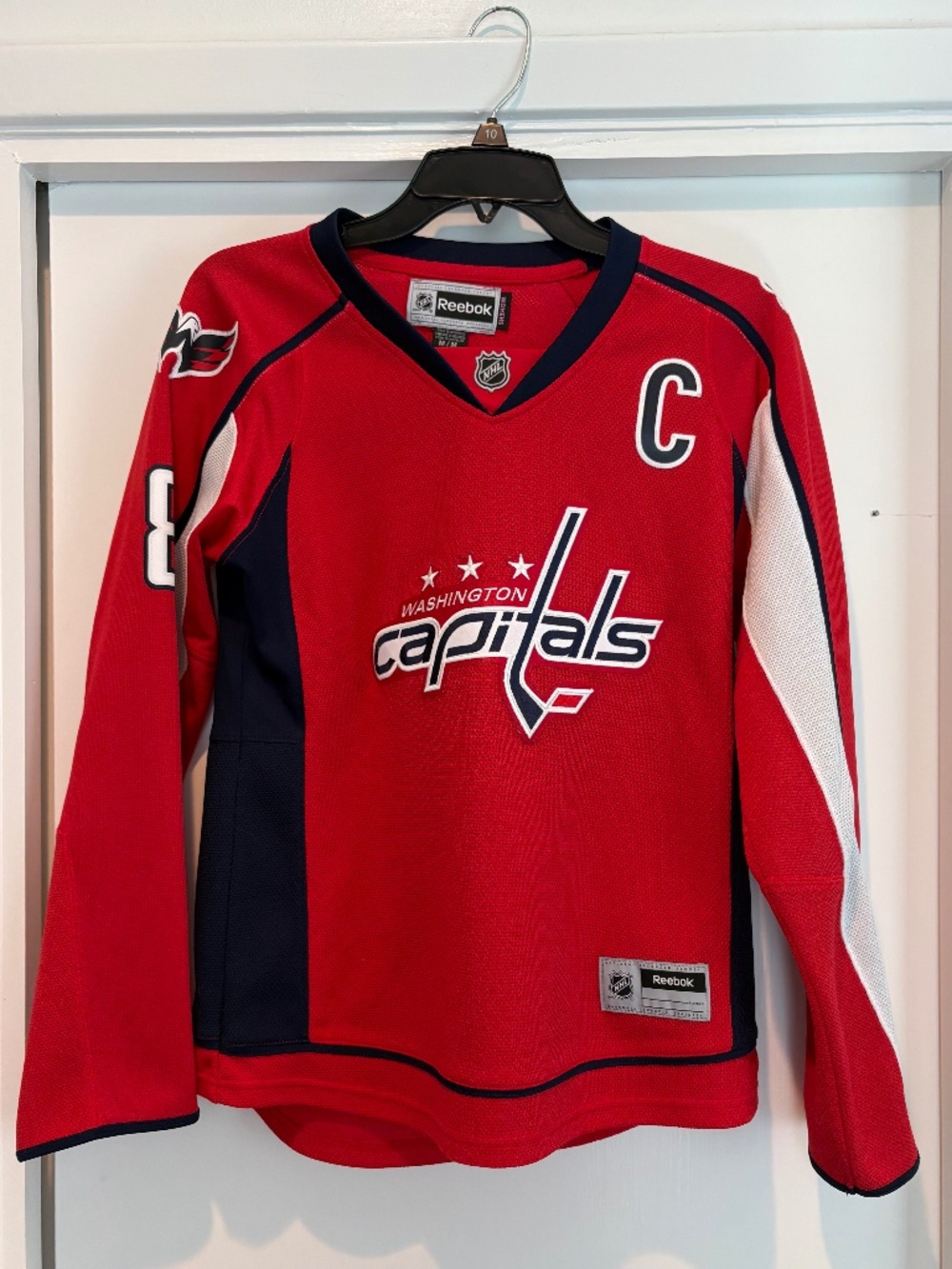 Reebok NHL Washington Capitals Alex Ovechkin #8 Home Jersey - Women's M